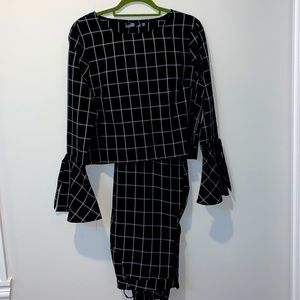 NEW! Missguided Checkered Pants and Top Set